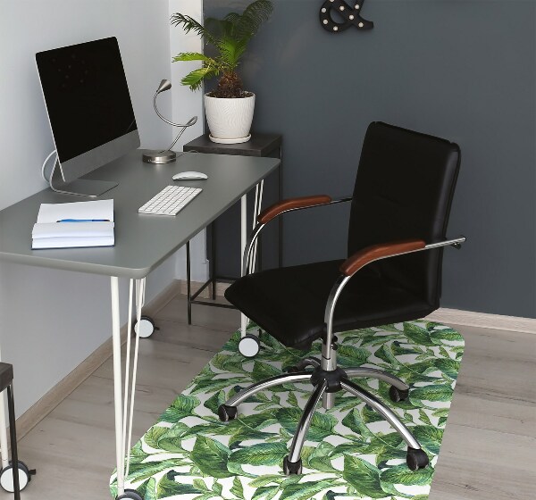 Alfombrilla para silla de escritorio Hojas tropicales