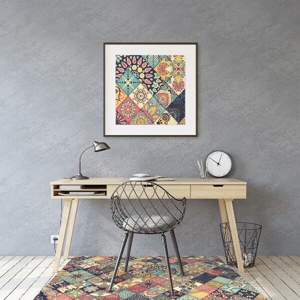 Alfombra silla ordenador Mosaico étnico