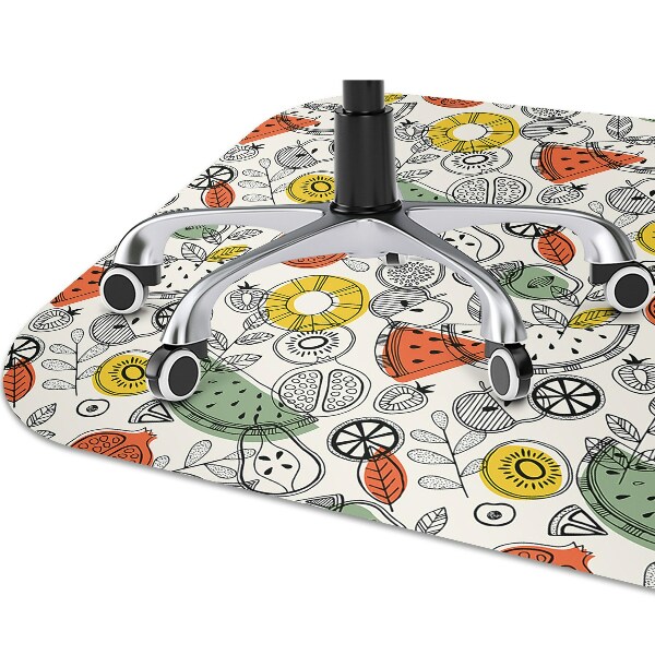 Alfombra silla ordenador Contornos de fruta