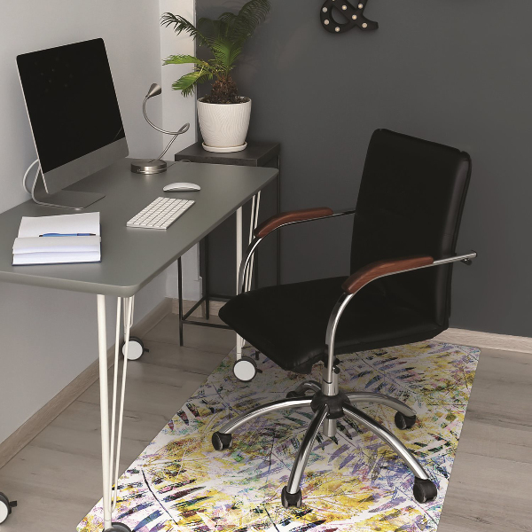 Alfombra silla ordenador Hojas doradas