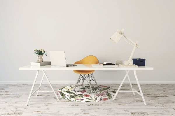 Alfombrilla para silla de escritorio Flores tropicales
