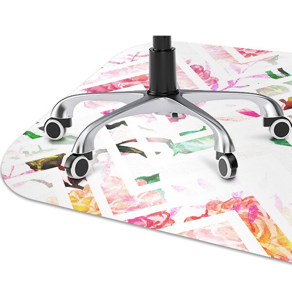 Alfombra silla ordenador Zapatero floral