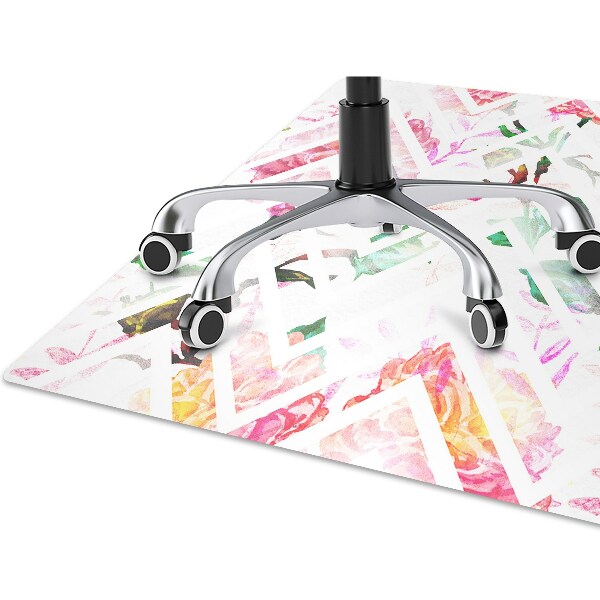 Alfombra silla ordenador Zapatero floral