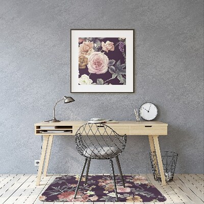 Alfombra para silla de escritorio Flores de jardín