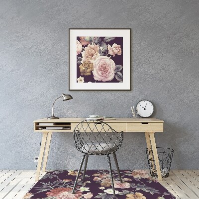 Alfombra para silla de escritorio Flores de jardín