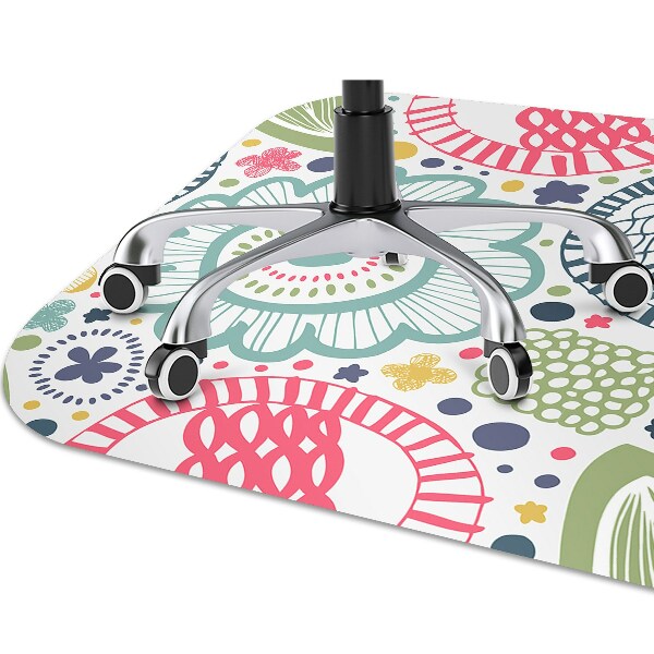 Alfombra para silla de escritorio Flores coloridas