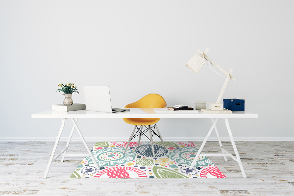 Alfombra para silla de escritorio Flores coloridas