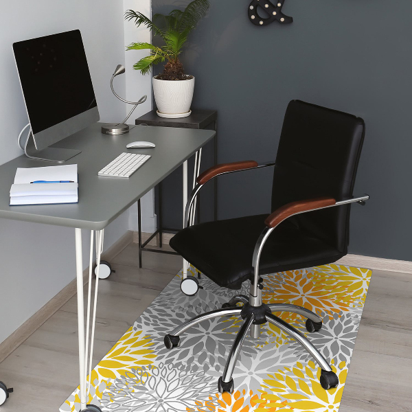 Alfombra para silla de escritorio Crisantemo