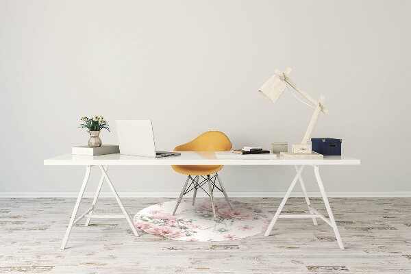 Alfombra para silla de escritorio Flores