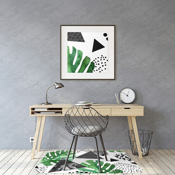Alfombra para silla de escritorio Abstracción de la jungla
