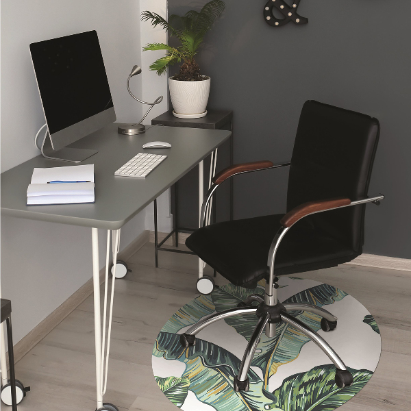 Alfombrilla para silla de escritorio Hojas exóticas