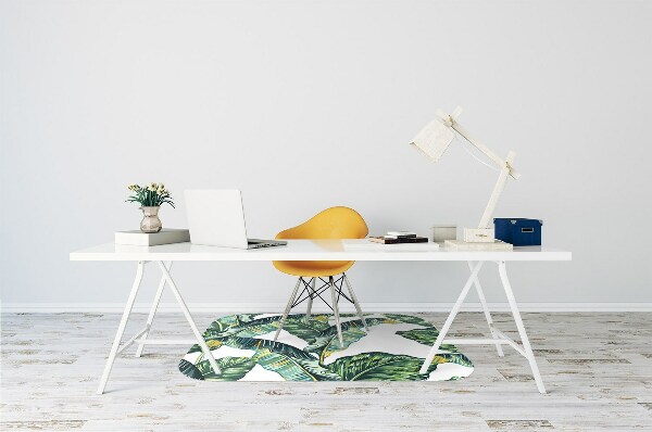 Alfombrilla para silla de escritorio Hojas exóticas