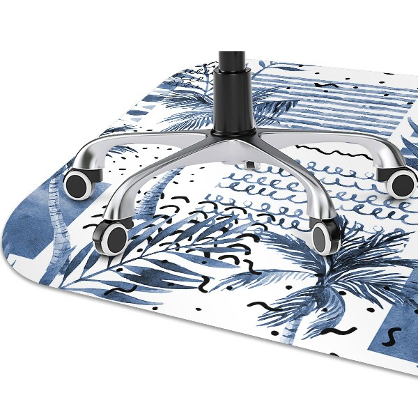 Alfombra para silla de escritorio Palma azul