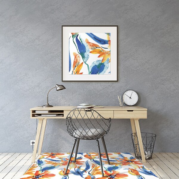Alfombrilla para silla de escritorio Flores soleadas