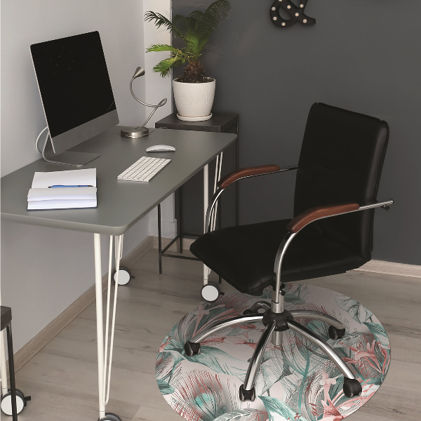 Alfombra para silla de escritorio Dibujo tropical