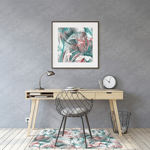 Alfombra para silla de escritorio Dibujo tropical
