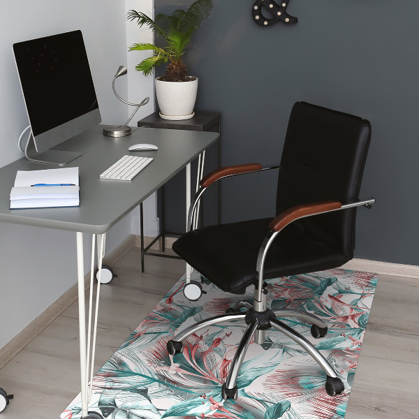 Alfombra para silla de escritorio Dibujo tropical