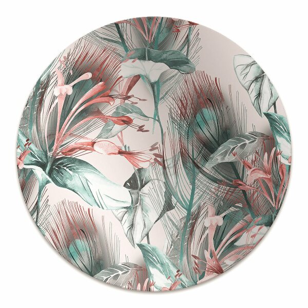 Alfombra para silla de escritorio Dibujo tropical