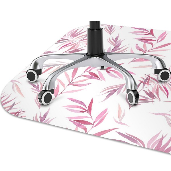 Alfombra para silla de escritorio Hojas rosadas