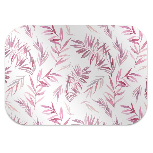 Alfombra para silla de escritorio Hojas rosadas