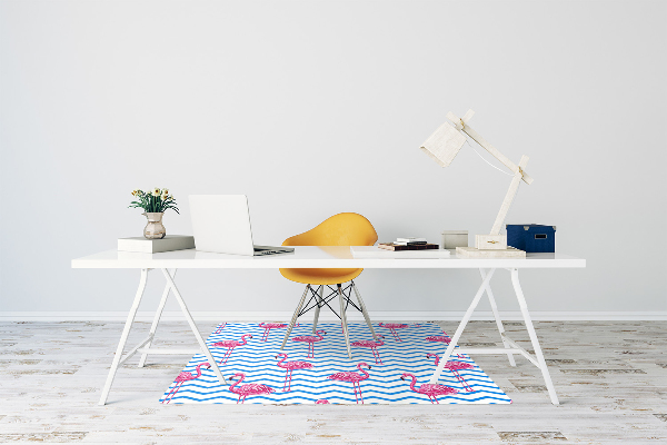 Alfombra para silla de escritorio Flamencos