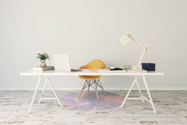 Alfombrilla para silla de escritorio Hojas azules
