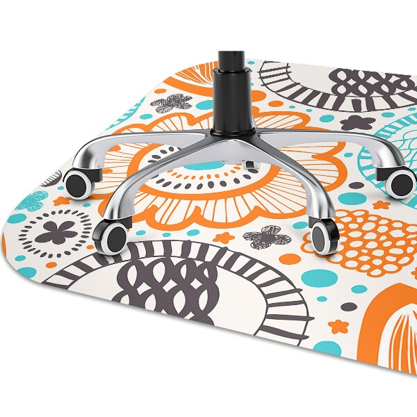 Alfombra para silla de escritorio Flores pastel