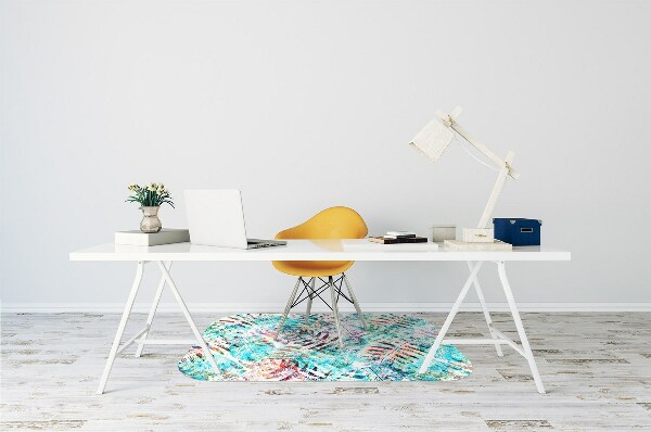 Alfombra para silla de escritorio Estampados de hojas