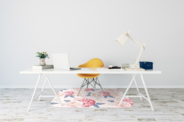 Alfombrilla para silla de escritorio Hortensias