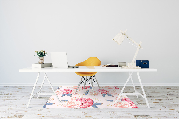 Alfombrilla para silla de escritorio Hortensias