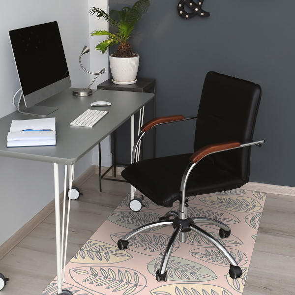 Alfombrilla para silla de escritorio Hojas coloridas