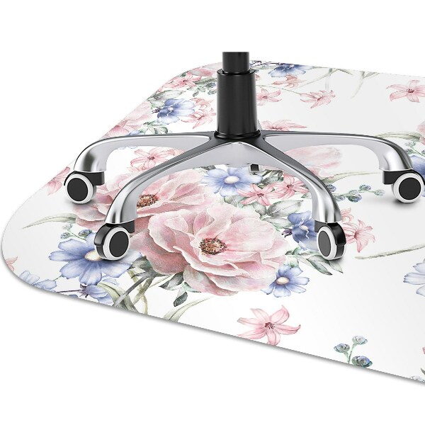 Alfombra protectora suelo para silla Bouquet delicado
