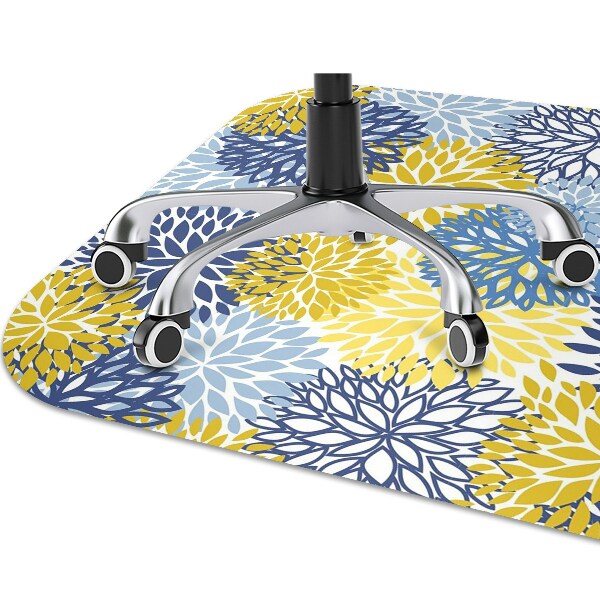 Alfombra silla ordenador Flores de crisantemo