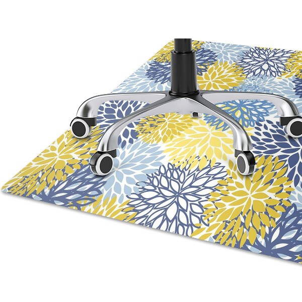 Alfombra silla ordenador Flores de crisantemo