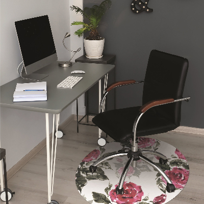 Alfombra silla escritorio Rosas pintadas