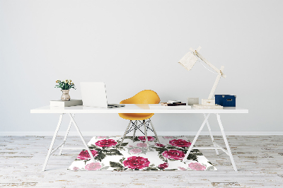 Alfombra silla escritorio Rosas pintadas