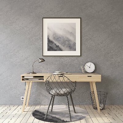 Alfombra para silla de escritorio Montañas en la niebla