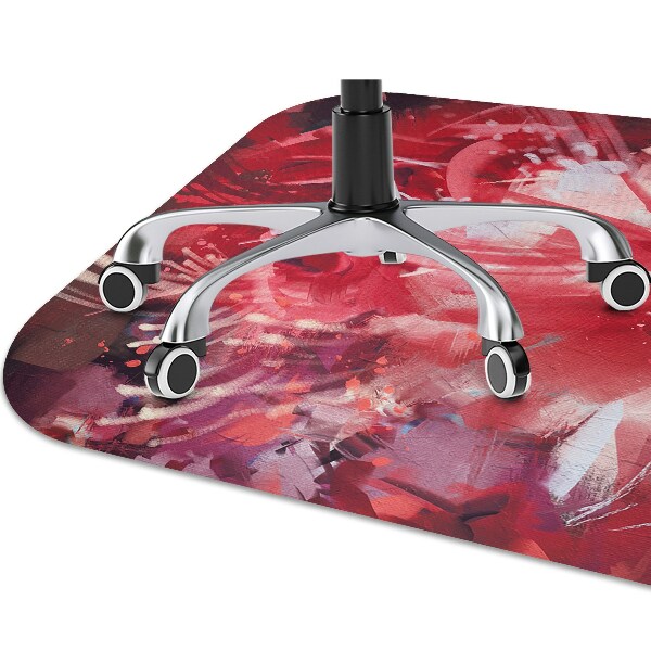 Alfombra para silla de escritorio Flor roja