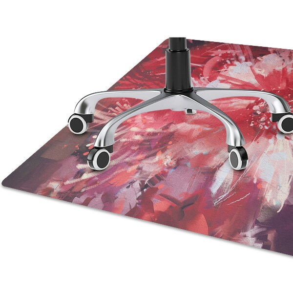 Alfombra para silla de escritorio Flor roja