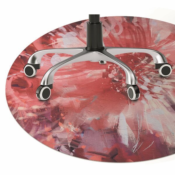 Alfombra para silla de escritorio Flor roja