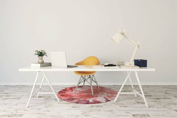 Alfombra para silla de escritorio Flor roja