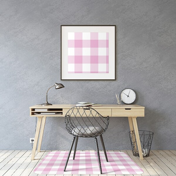 Alfombra silla ordenador Rejilla rosa