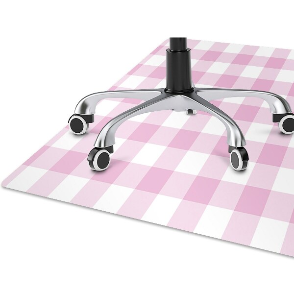 Alfombra silla ordenador Rejilla rosa