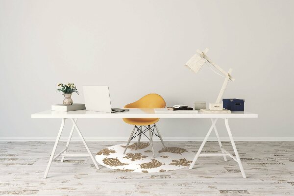 Alfombra para silla de escritorio Hojas y búhos