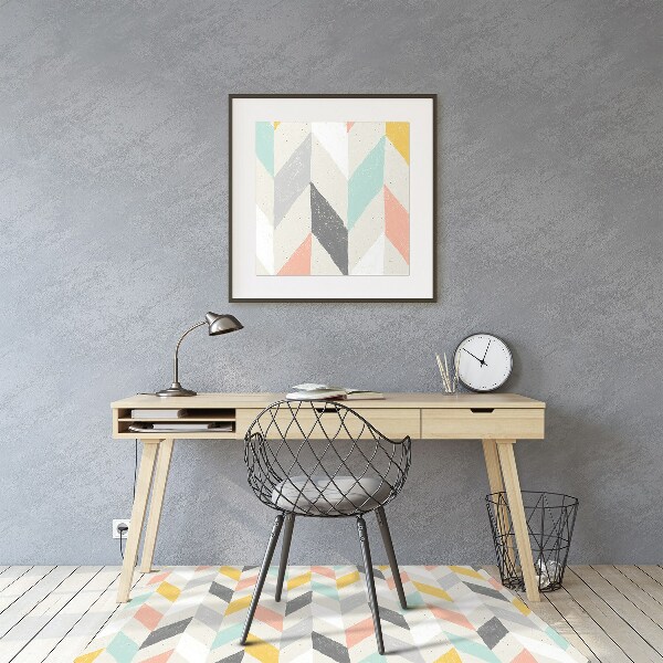 Alfombra para silla de escritorio Espiga pastel