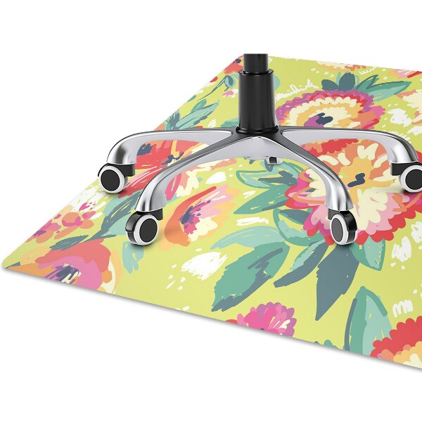 Alfombra silla escritorio Flores coloridas