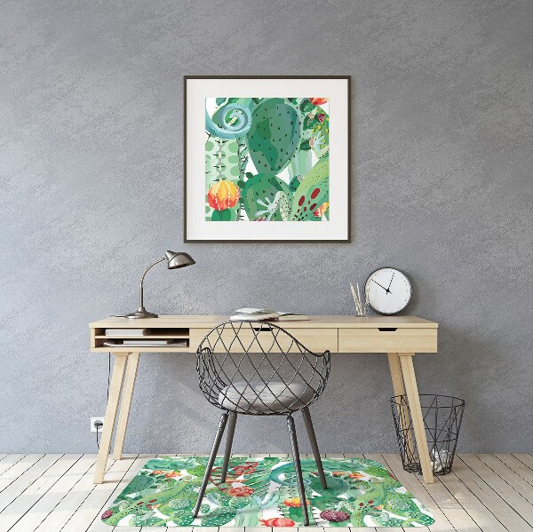 Alfombra para silla de escritorio Camaleones