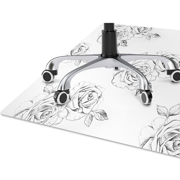 Alfombra para silla de escritorio Rosas