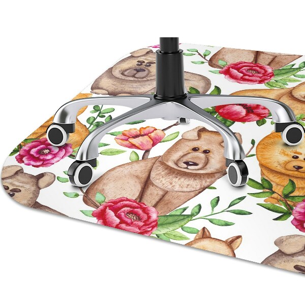 Alfombra para silla de escritorio Chow chow dogs
