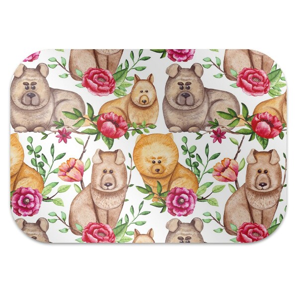 Alfombra para silla de escritorio Chow chow dogs